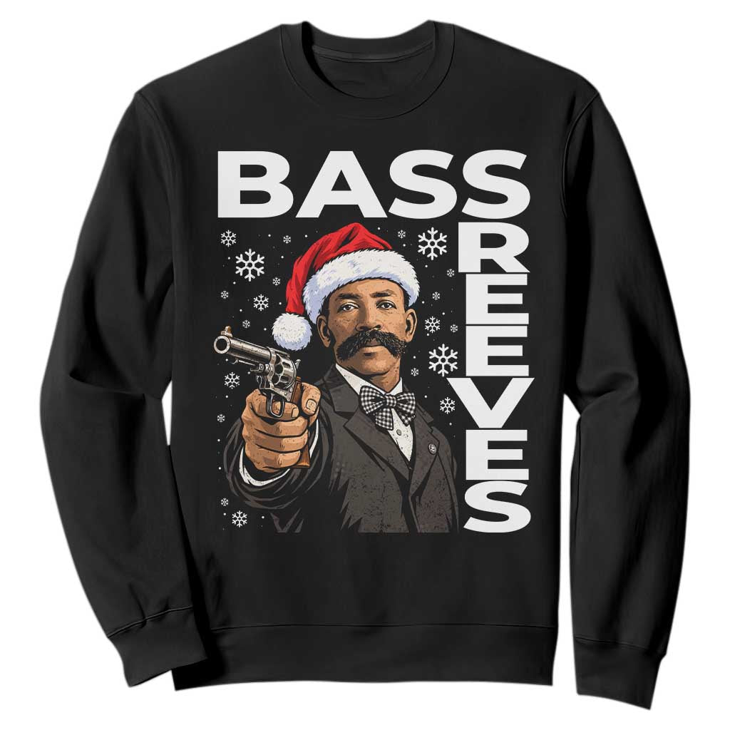 Bass Reeves Christmas Deputy US Marshal Santa Hat Sweatshirt Wild West History Holiday Gift
