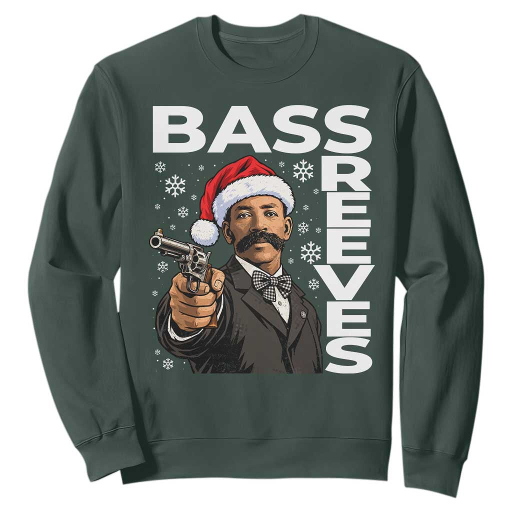 Bass Reeves Christmas Deputy US Marshal Santa Hat Sweatshirt Wild West History Holiday Gift
