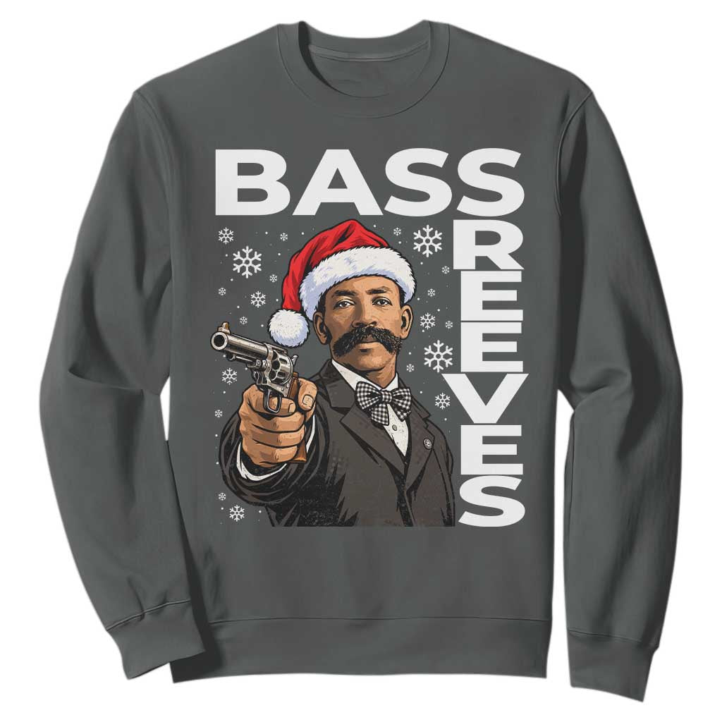 Bass Reeves Christmas Deputy US Marshal Santa Hat Sweatshirt Wild West History Holiday Gift
