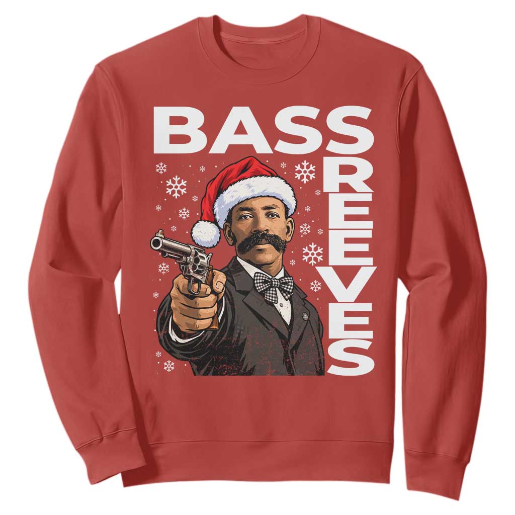 Bass Reeves Christmas Deputy US Marshal Santa Hat Sweatshirt Wild West History Holiday Gift