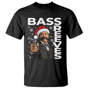 Bass Reeves Christmas Deputy US Marshal Santa Hat T Shirt Wild West History Holiday Gift