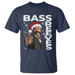 Bass Reeves Christmas Deputy US Marshal Santa Hat T Shirt Wild West History Holiday Gift