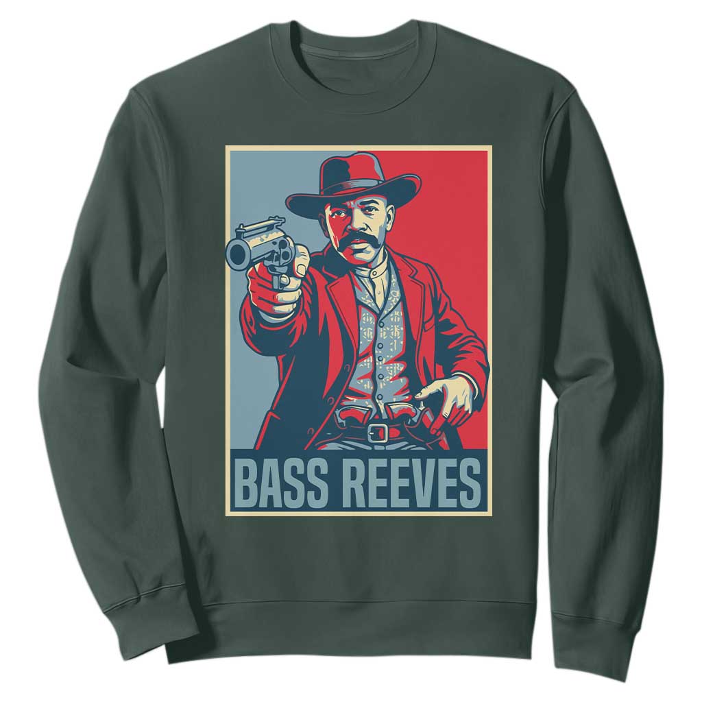 Bass Reeves Wild West Lawman Sweatshirt Deputy Marshal Hero Vintage Poster Graphic