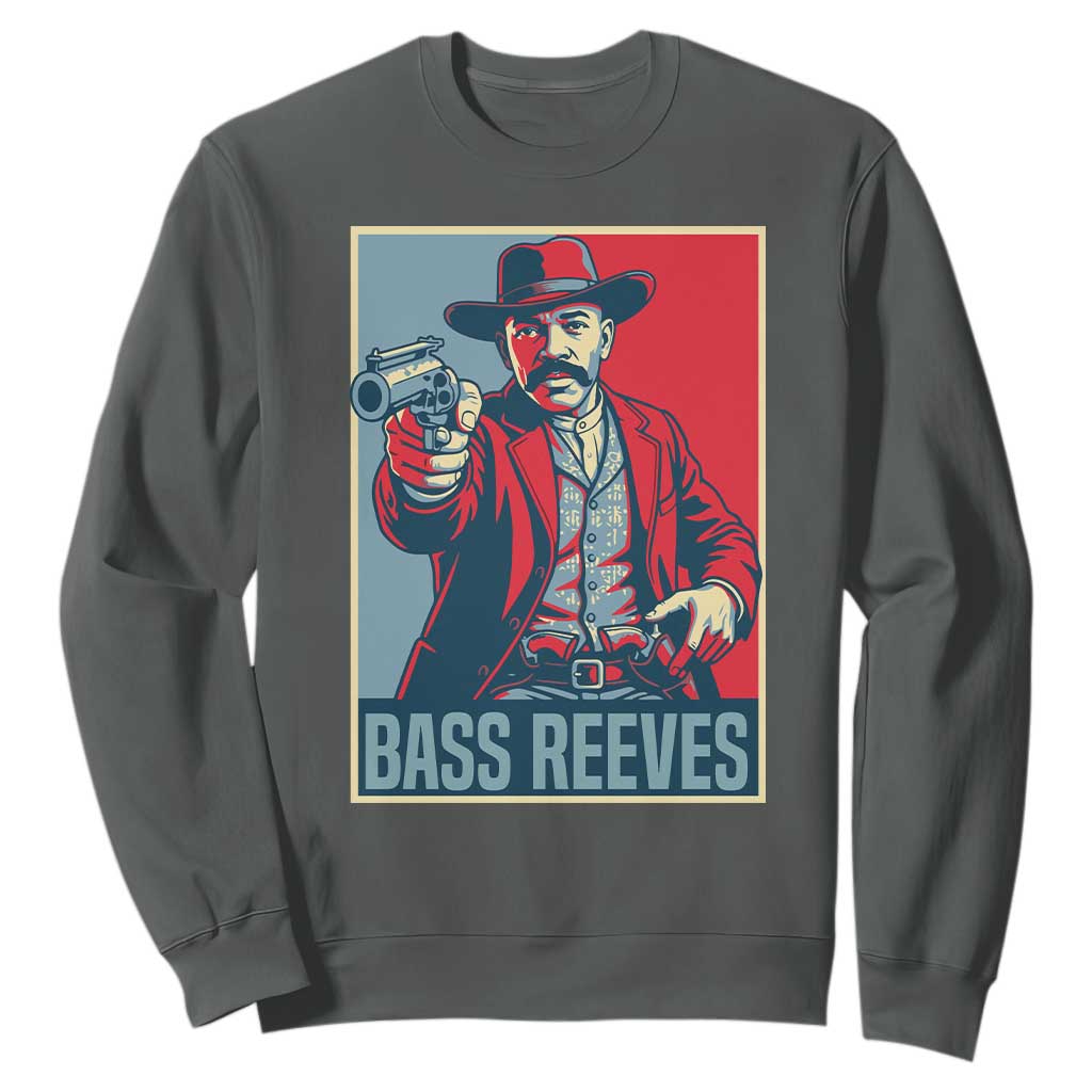 Bass Reeves Wild West Lawman Sweatshirt Deputy Marshal Hero Vintage Poster Graphic