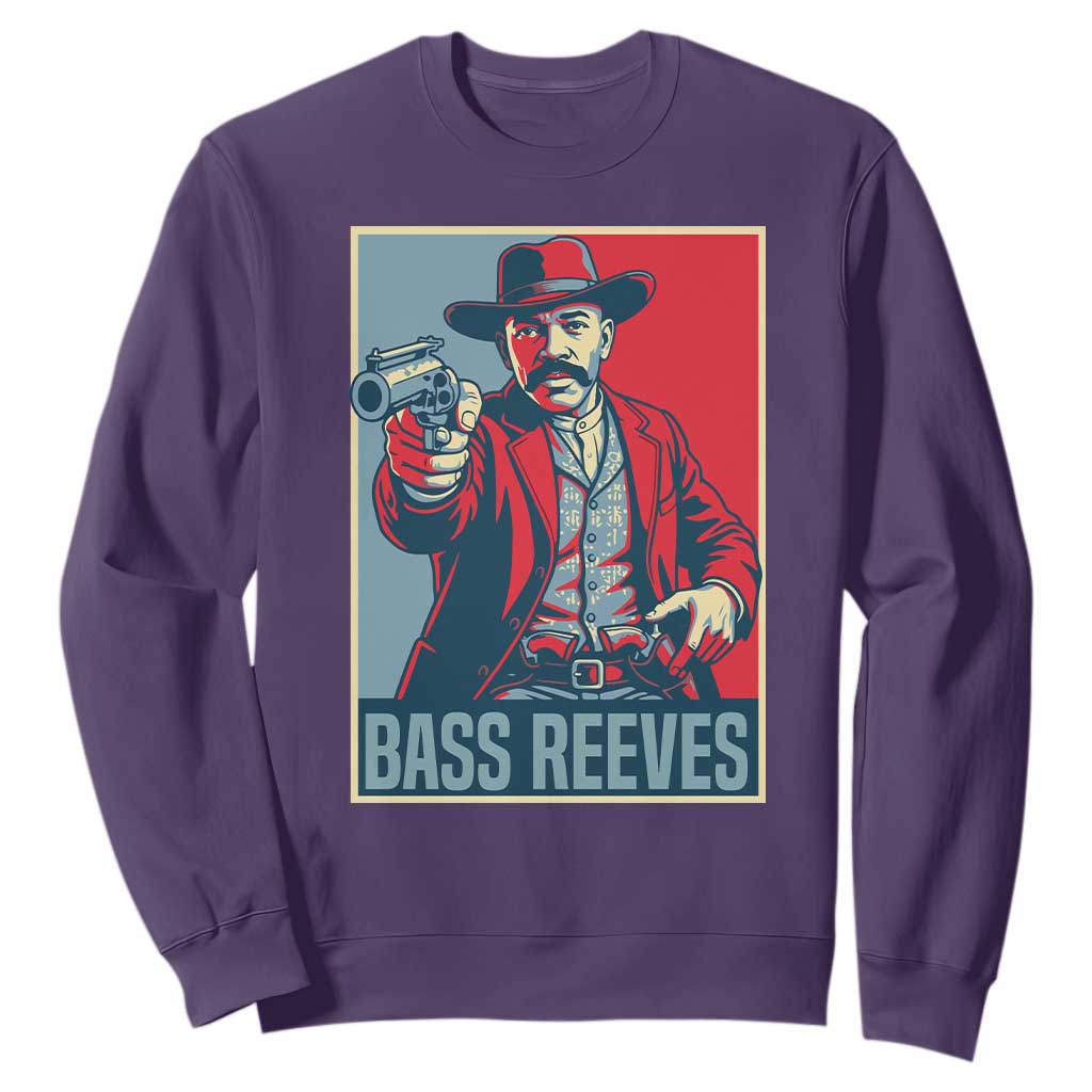 Bass Reeves Wild West Lawman Sweatshirt Deputy Marshal Hero Vintage Poster Graphic