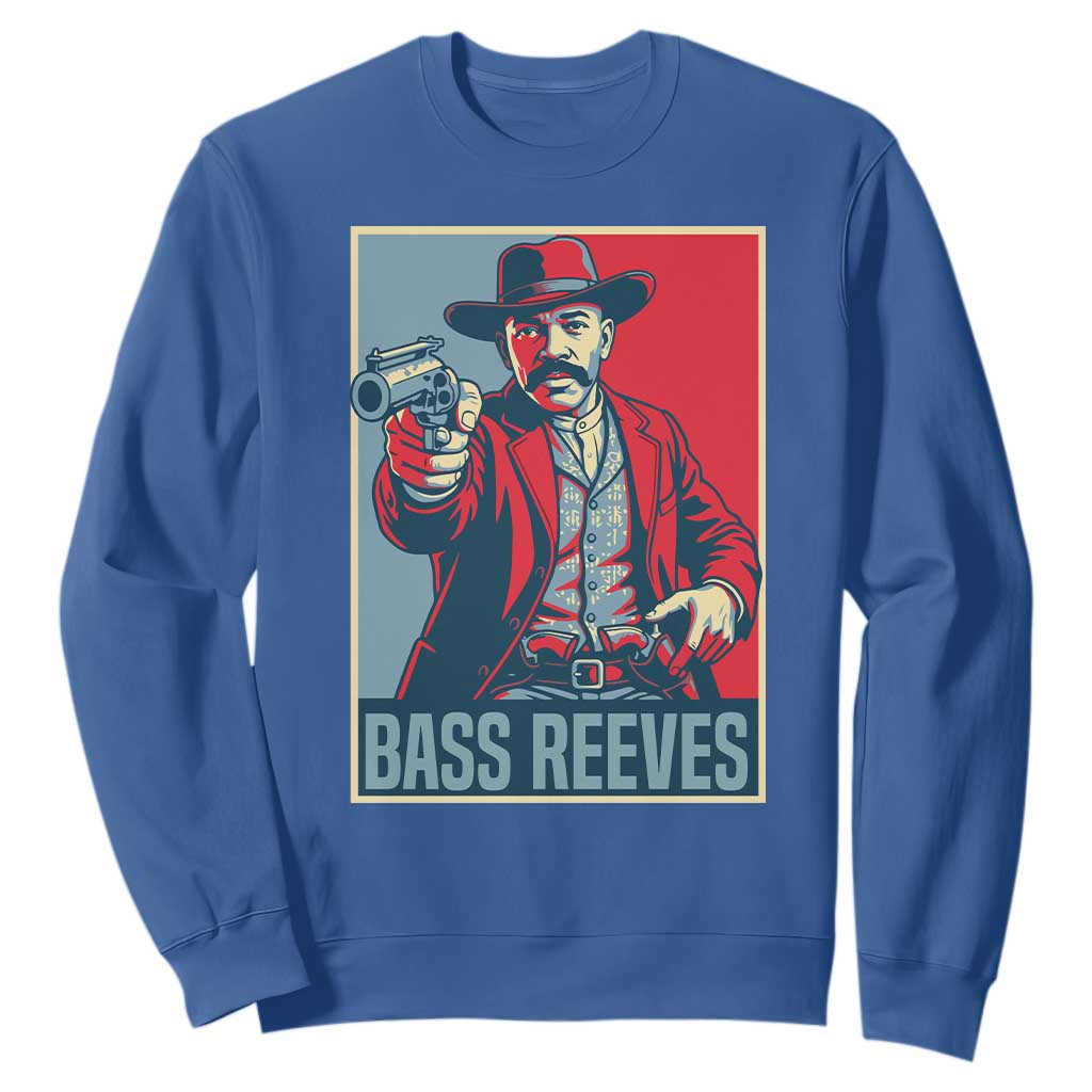 Bass Reeves Wild West Lawman Sweatshirt Deputy Marshal Hero Vintage Poster Graphic