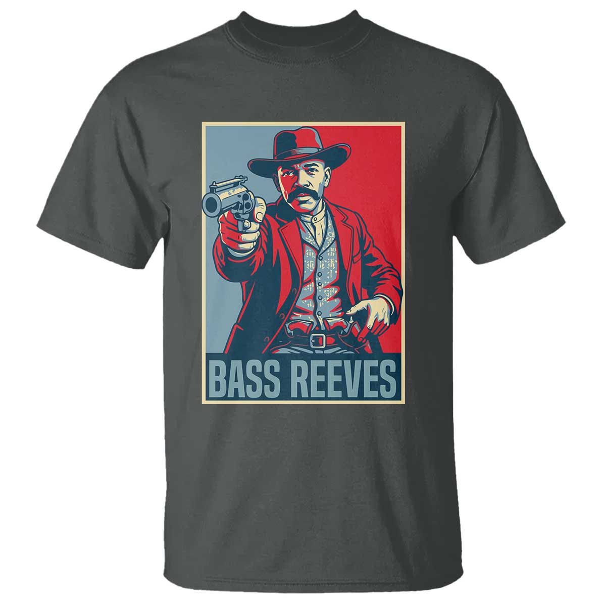 Bass Reeves Wild West Lawman T Shirt Deputy Marshal Hero Vintage Poster Graphic
