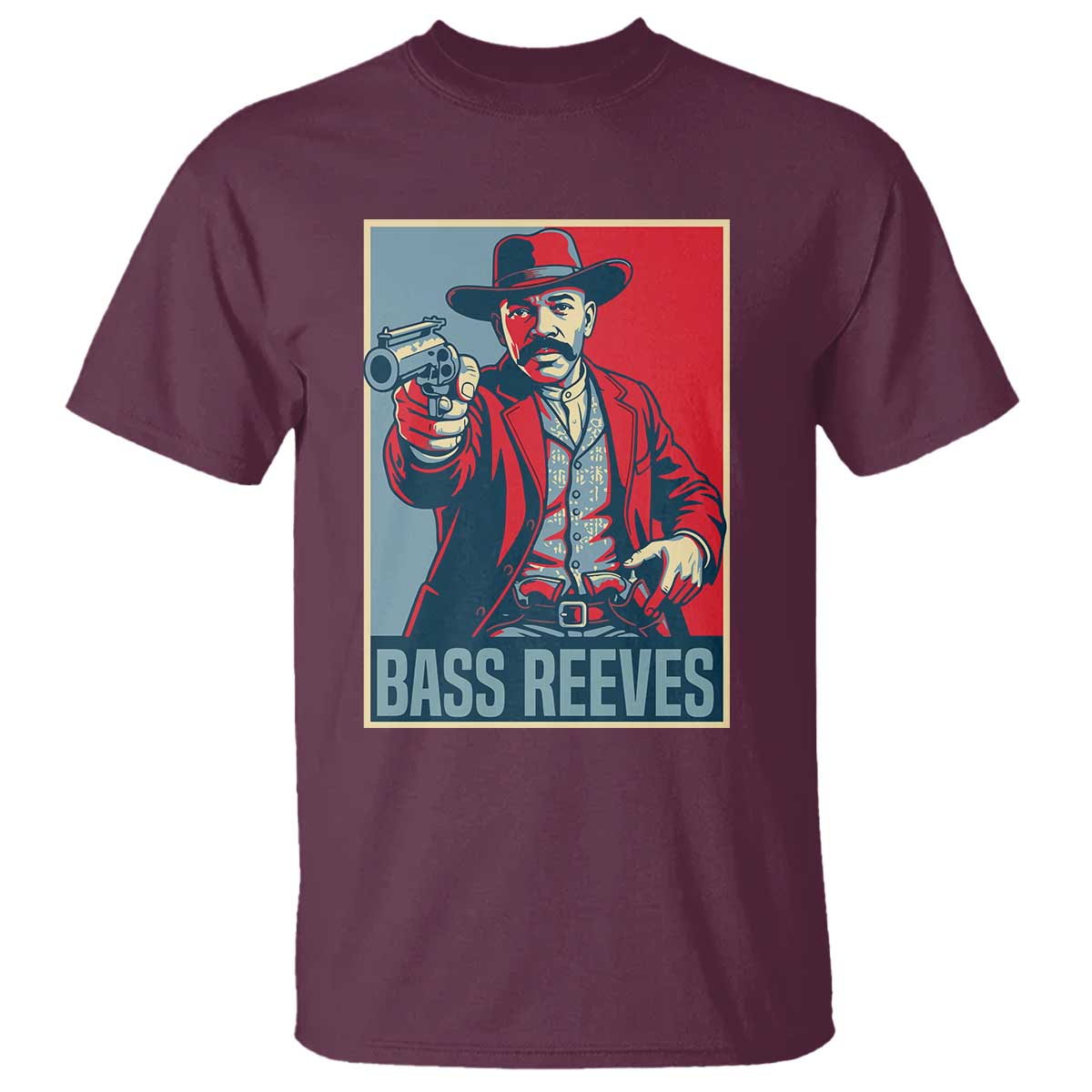 Bass Reeves Wild West Lawman T Shirt Deputy Marshal Hero Vintage Poster Graphic