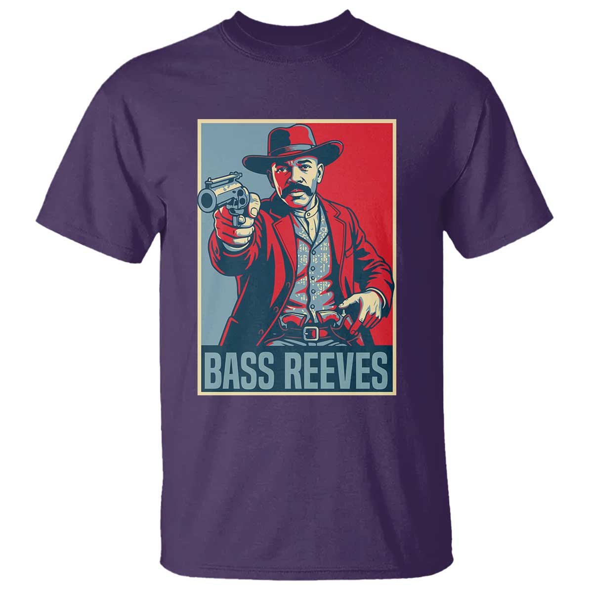 Bass Reeves Wild West Lawman T Shirt Deputy Marshal Hero Vintage Poster Graphic