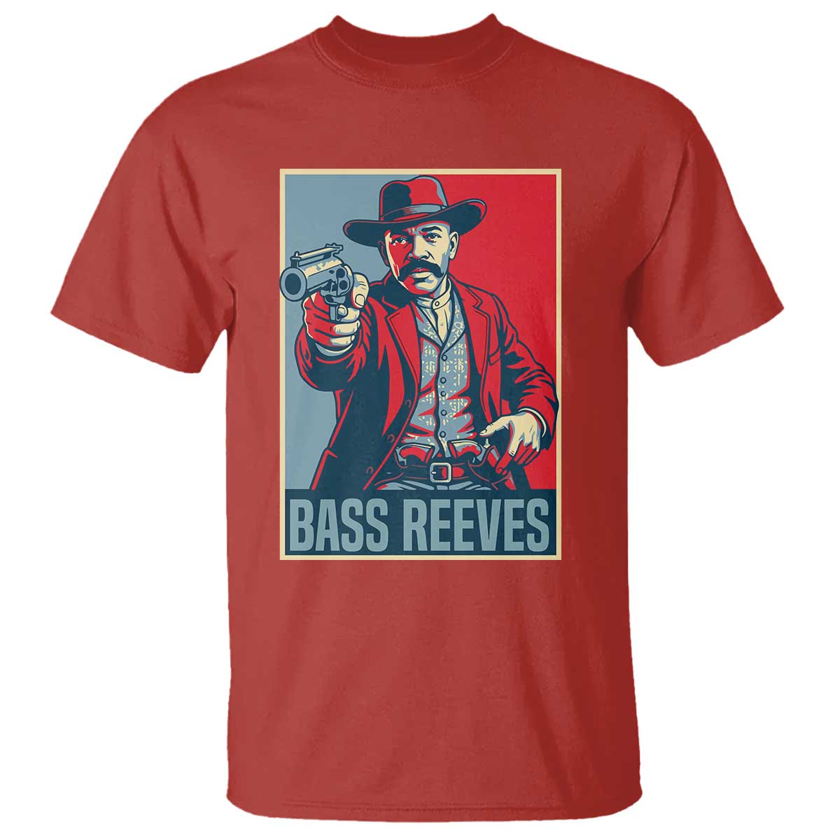 Bass Reeves Wild West Lawman T Shirt Deputy Marshal Hero Vintage Poster Graphic