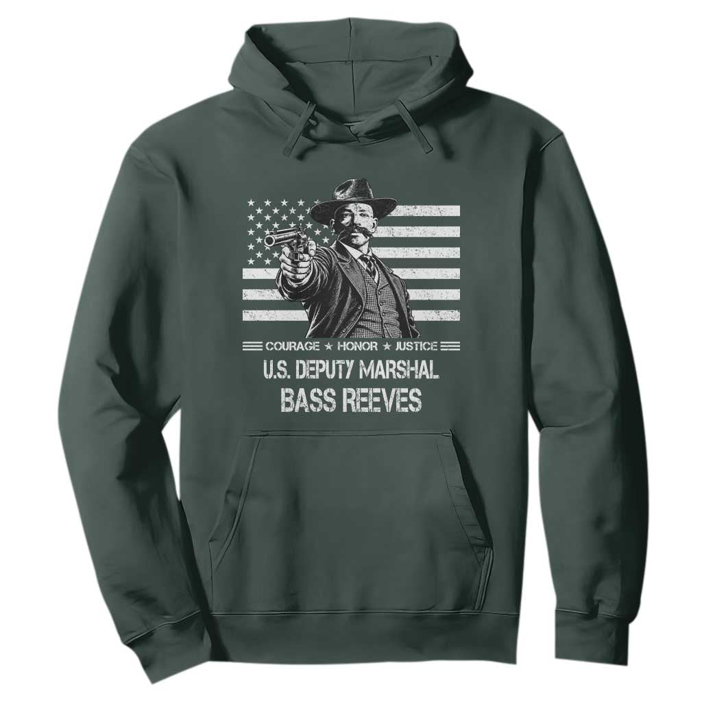 Bass Reeves American Flag US Deputy Marshal Hoodie Black History Western Frontier Lawman