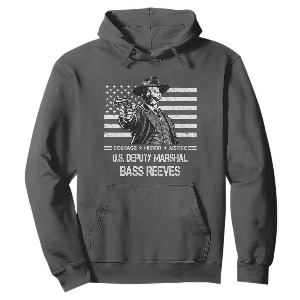Bass Reeves American Flag US Deputy Marshal Hoodie Black History Western Frontier Lawman
