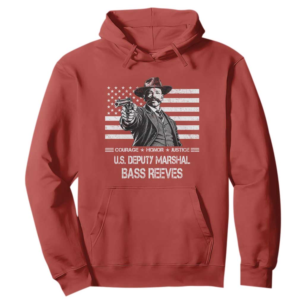Bass Reeves American Flag US Deputy Marshal Hoodie Black History Western Frontier Lawman