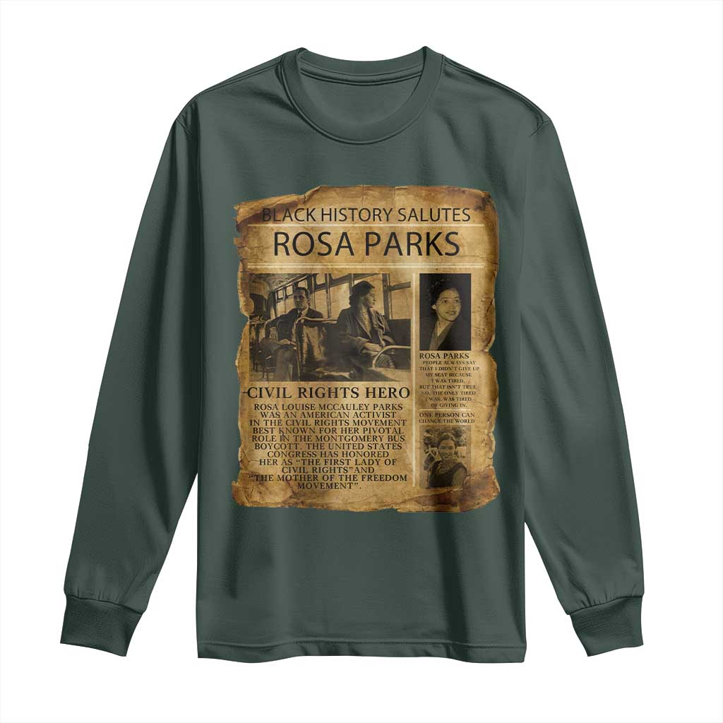 Rosa Parks Long Sleeve Shirt Female Empowerment History Gift