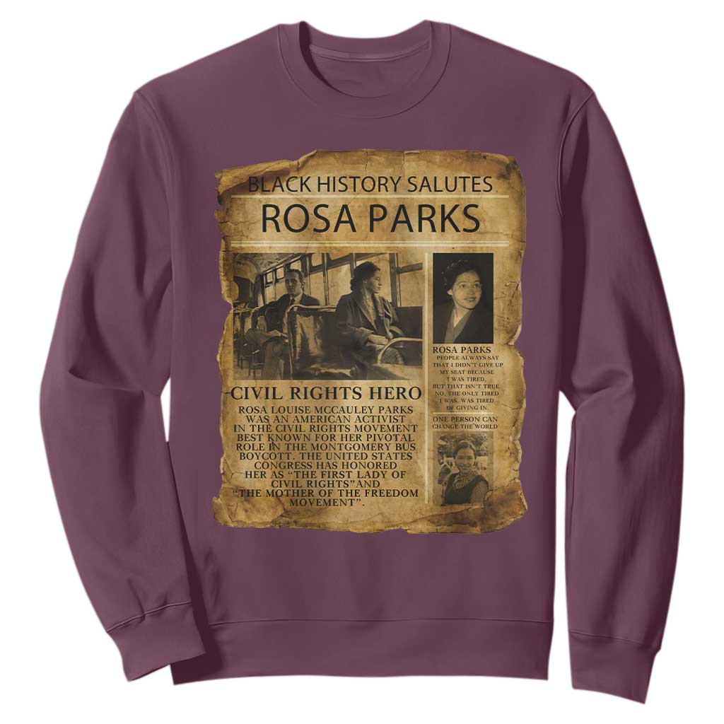 Rosa Parks Sweatshirt Female Empowerment History Gift