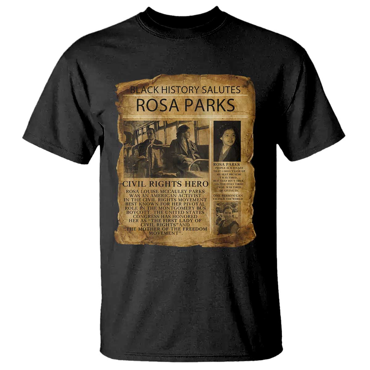 Rosa Parks T Shirt Female Empowerment History Gift