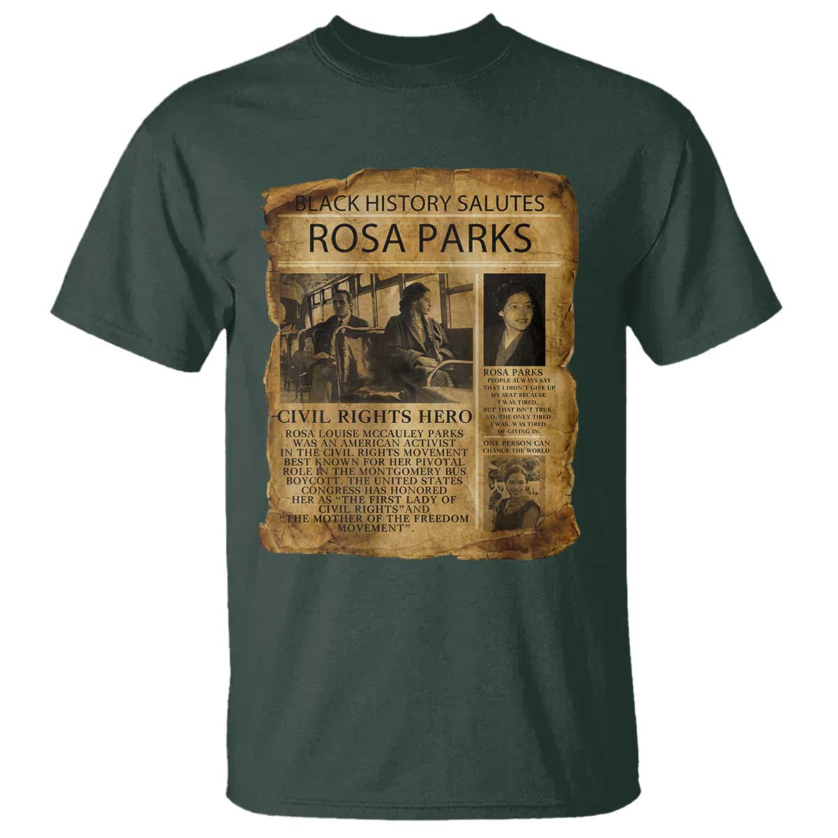 Rosa Parks T Shirt Female Empowerment History Gift