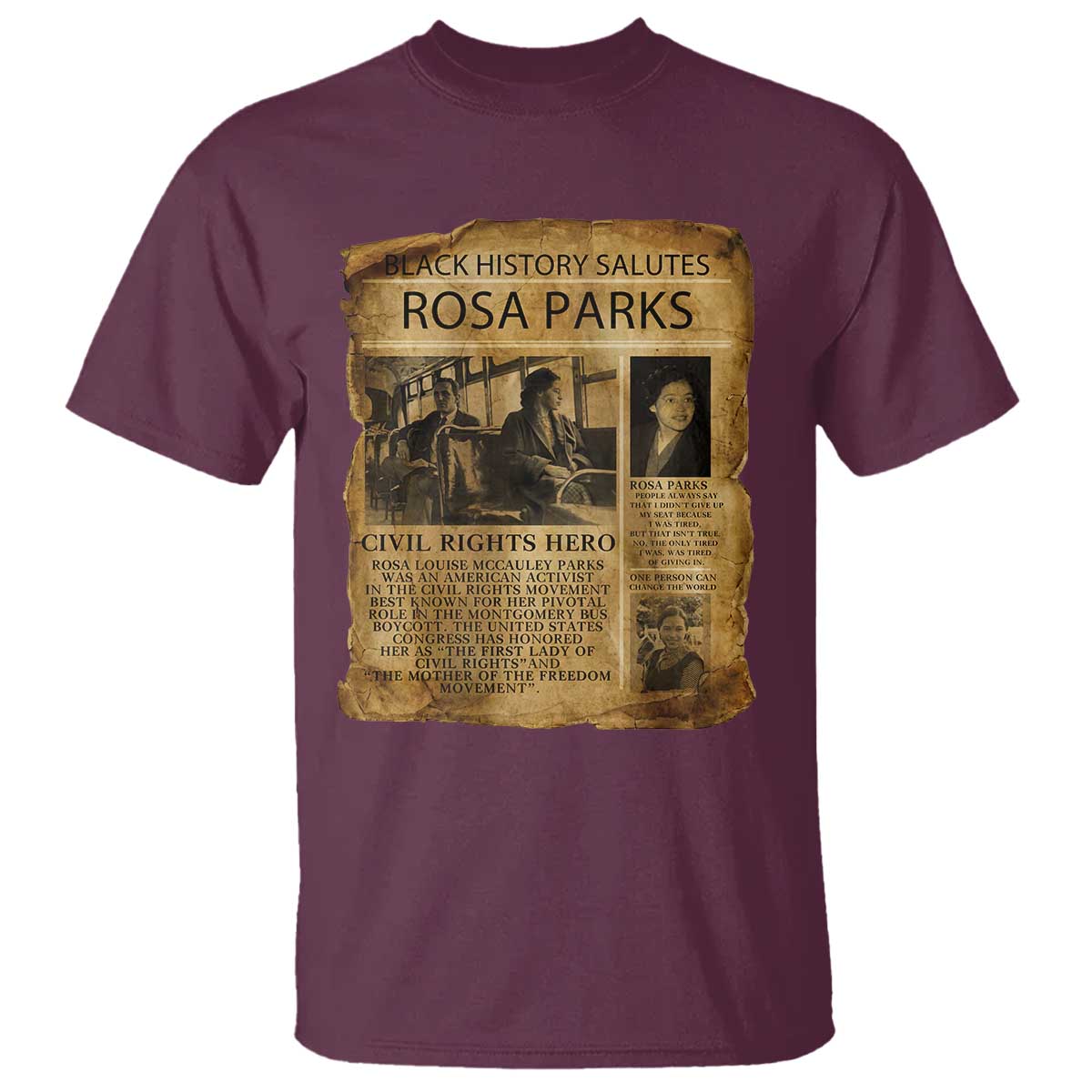 Rosa Parks T Shirt Female Empowerment History Gift