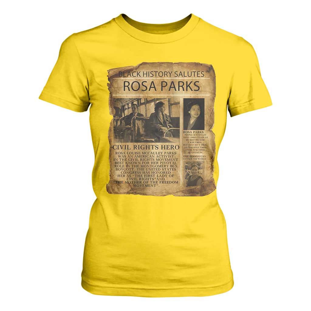 Rosa Parks T Shirt For Women Female Empowerment History Gift