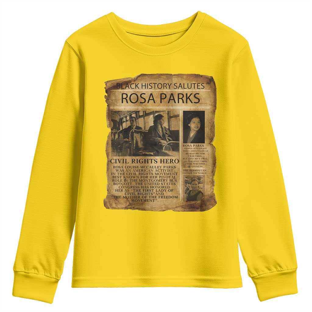 Rosa Parks Youth Sweatshirt Female Empowerment History Gift