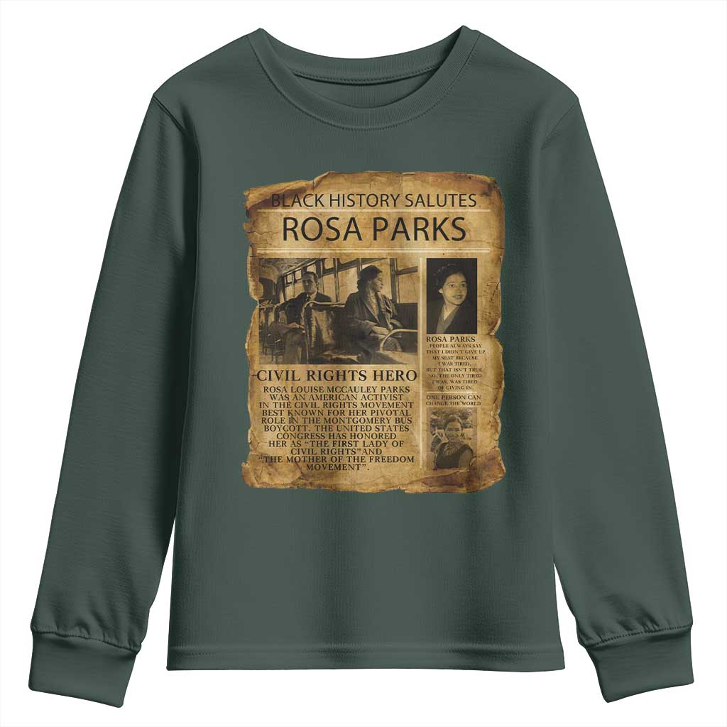 Rosa Parks Youth Sweatshirt Female Empowerment History Gift