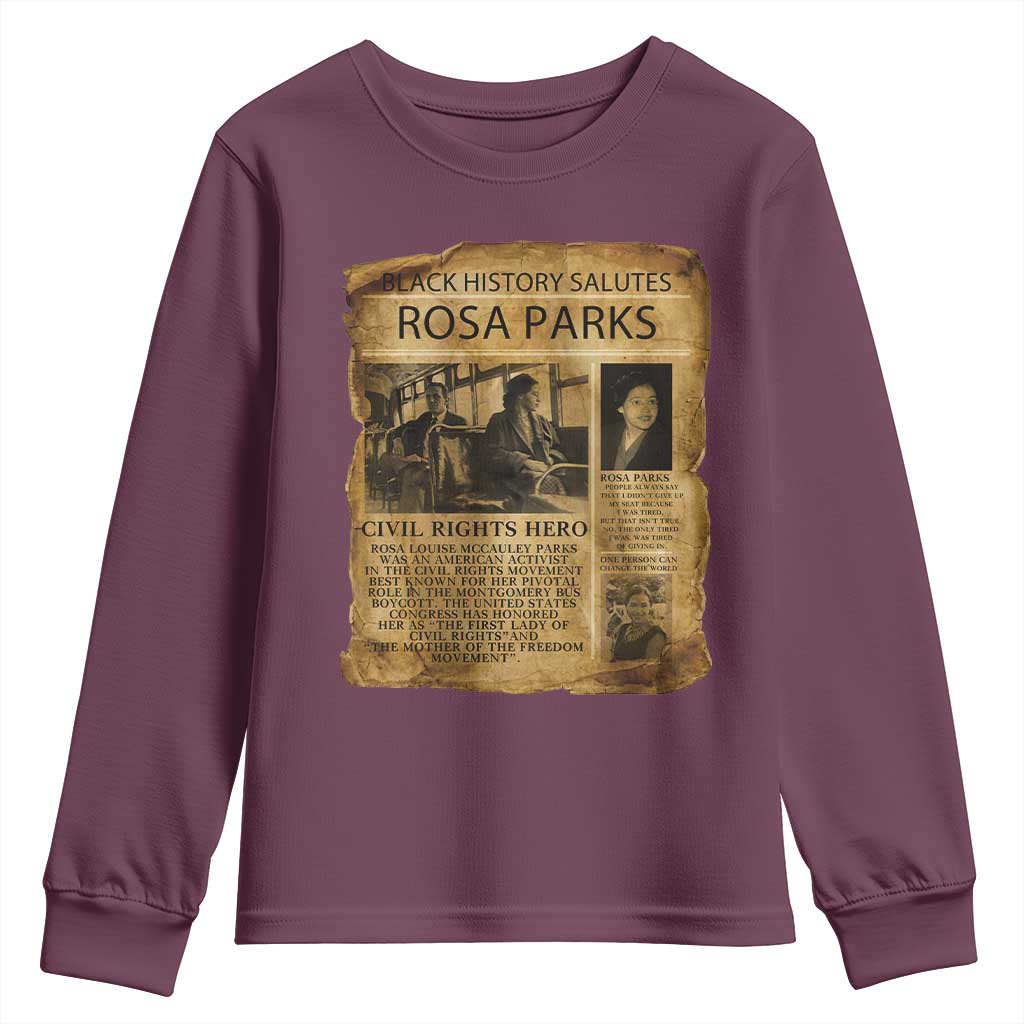 Rosa Parks Youth Sweatshirt Female Empowerment History Gift