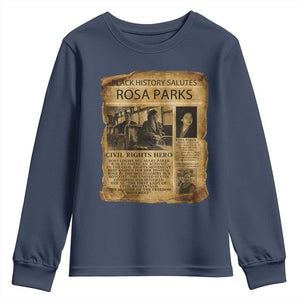 Rosa Parks Youth Sweatshirt Female Empowerment History Gift