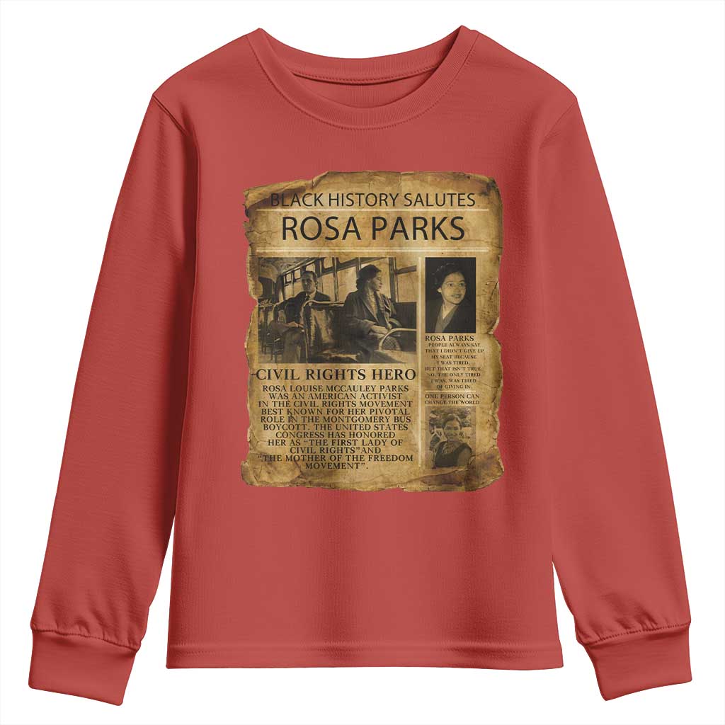 Rosa Parks Youth Sweatshirt Female Empowerment History Gift