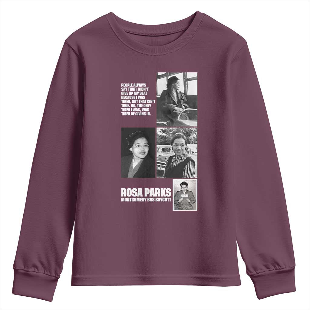 Rosa Parks Youth Sweatshirt Strong Black Woman Leader