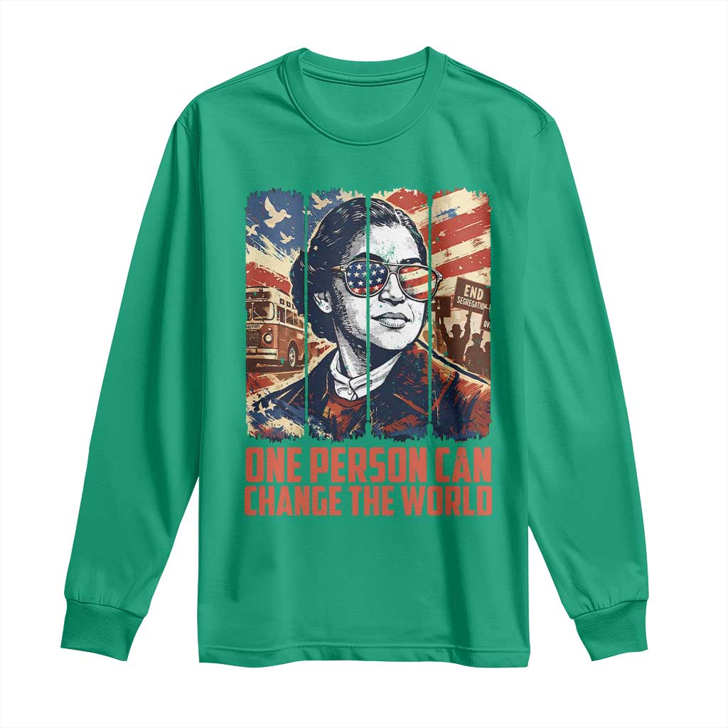 Rosa Parks Civil Rights Legacy Long Sleeve Shirt One Person Can Change The World