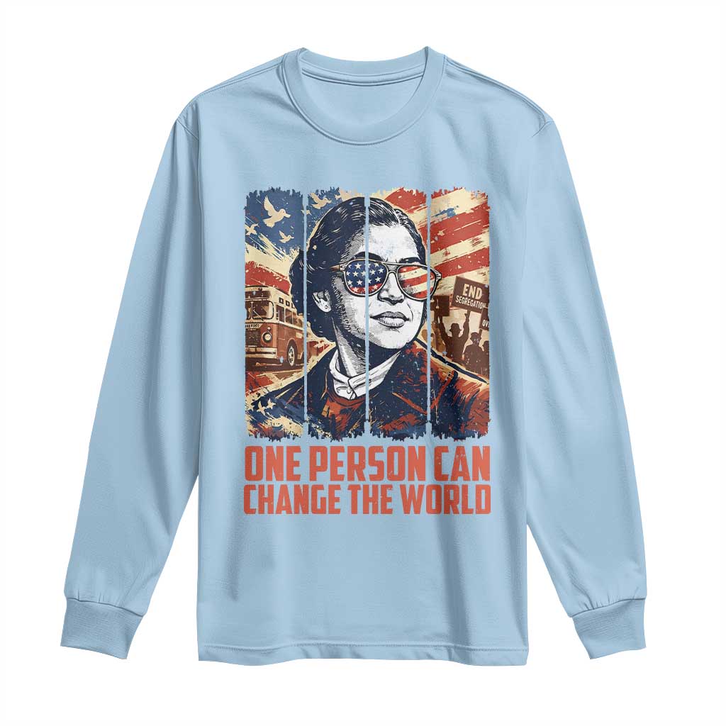 Rosa Parks Civil Rights Legacy Long Sleeve Shirt One Person Can Change The World