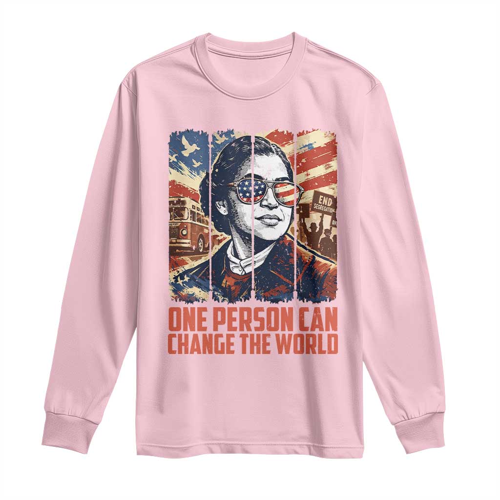 Rosa Parks Civil Rights Legacy Long Sleeve Shirt One Person Can Change The World