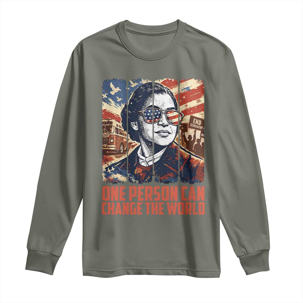 Rosa Parks Civil Rights Legacy Long Sleeve Shirt One Person Can Change The World