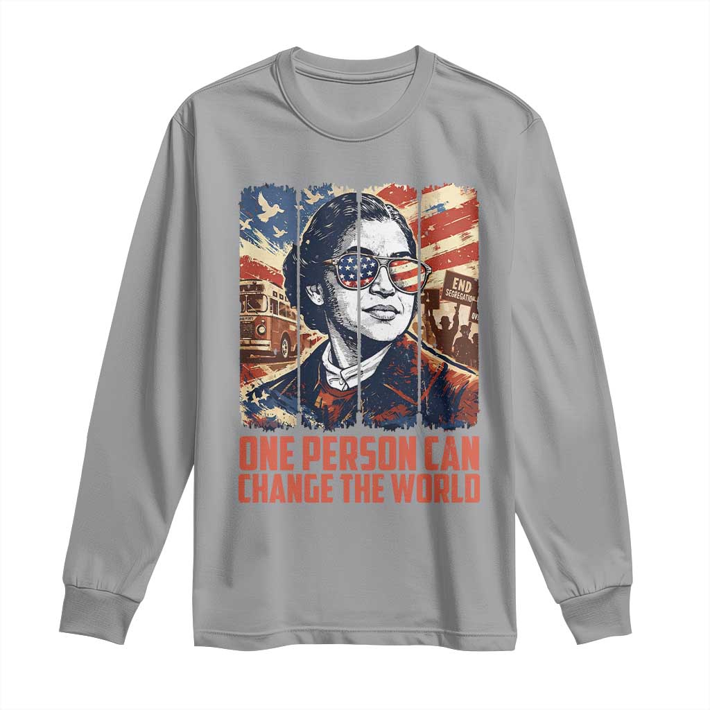 Rosa Parks Civil Rights Legacy Long Sleeve Shirt One Person Can Change The World