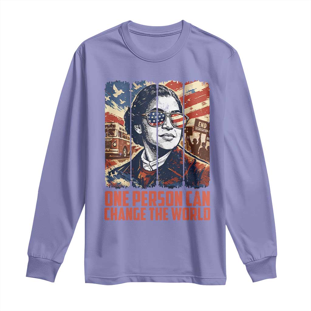 Rosa Parks Civil Rights Legacy Long Sleeve Shirt One Person Can Change The World