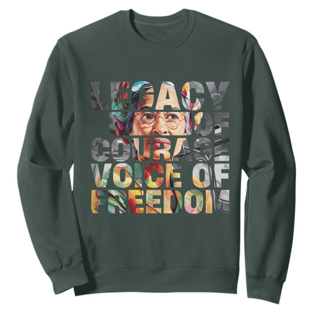 Rosa Parks Sweatshirt Legacy Of Courage Voice Of Freedom
