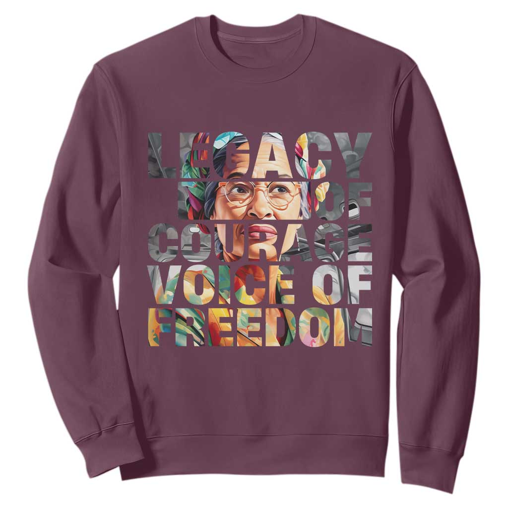 Rosa Parks Sweatshirt Legacy Of Courage Voice Of Freedom