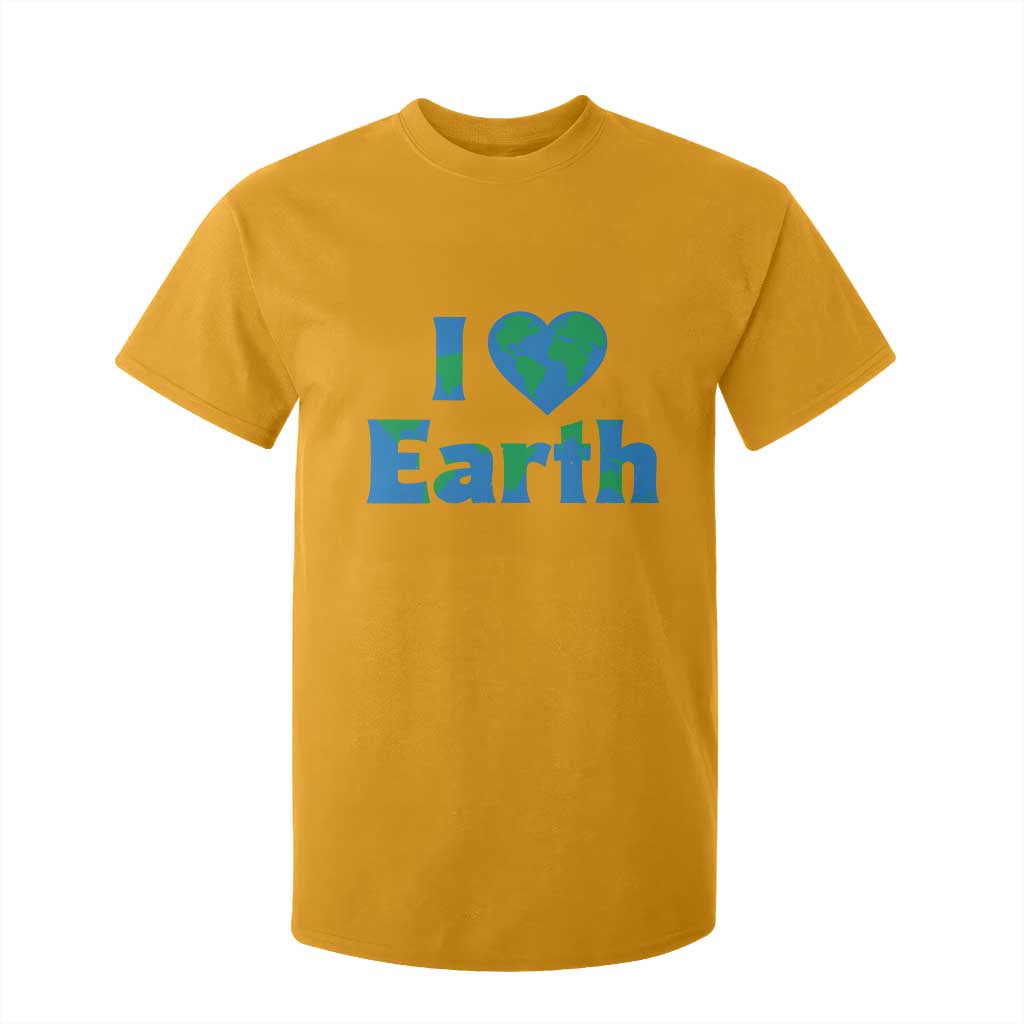 Earth Day Environmental Activism T Shirt For Kid I Love Earth