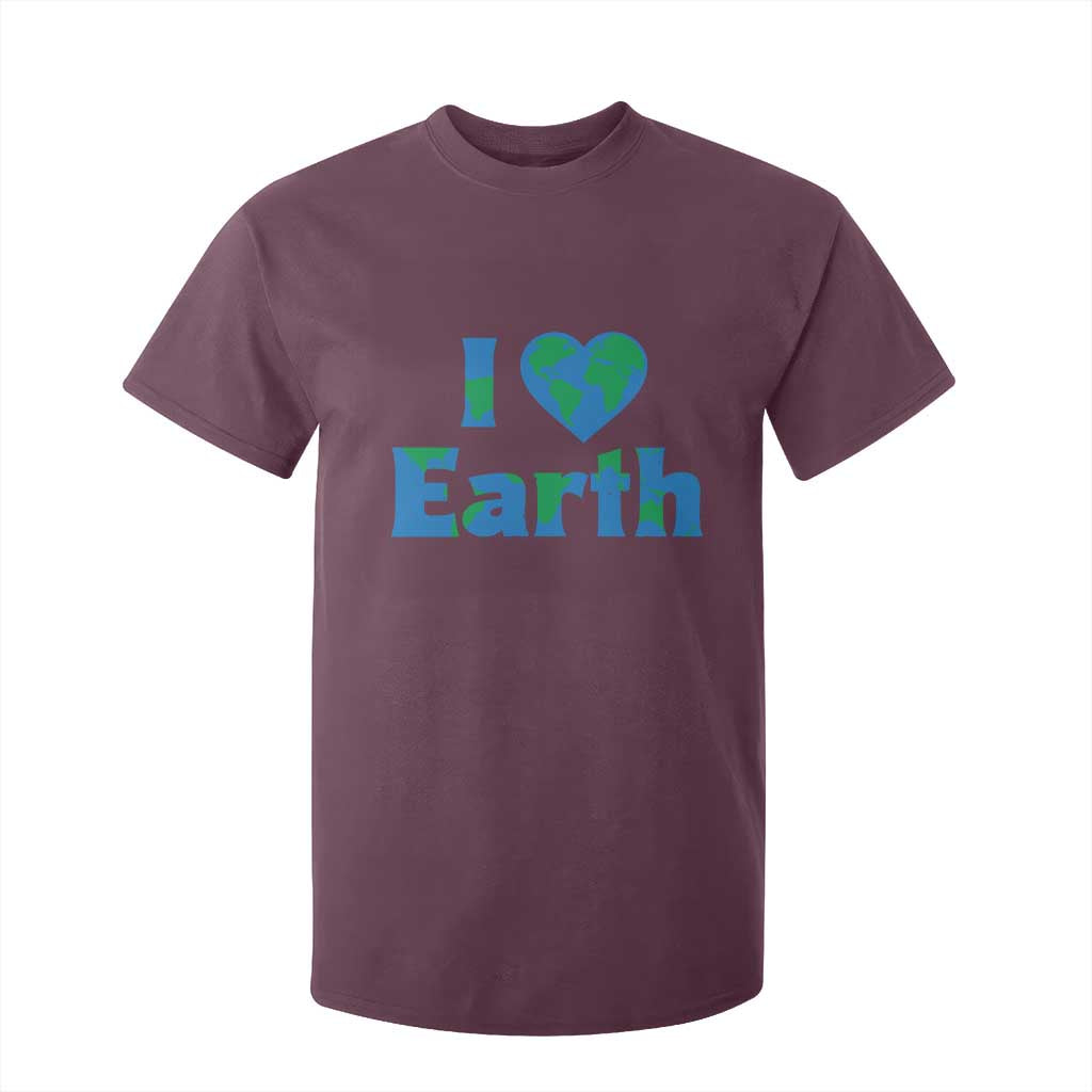 Earth Day Environmental Activism T Shirt For Kid I Love Earth