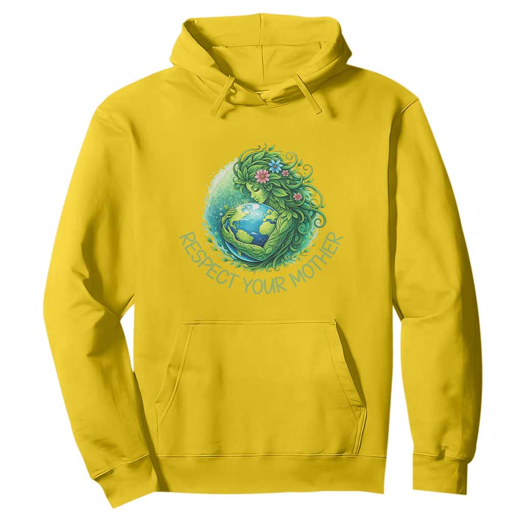 Respect Your Mother Hoodie Earth Mother Hugging Planet