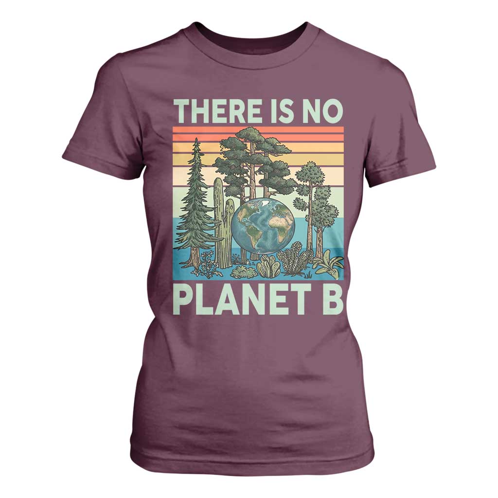 Vintage There Is No Planet B Earth Day Gift T Shirt For Women