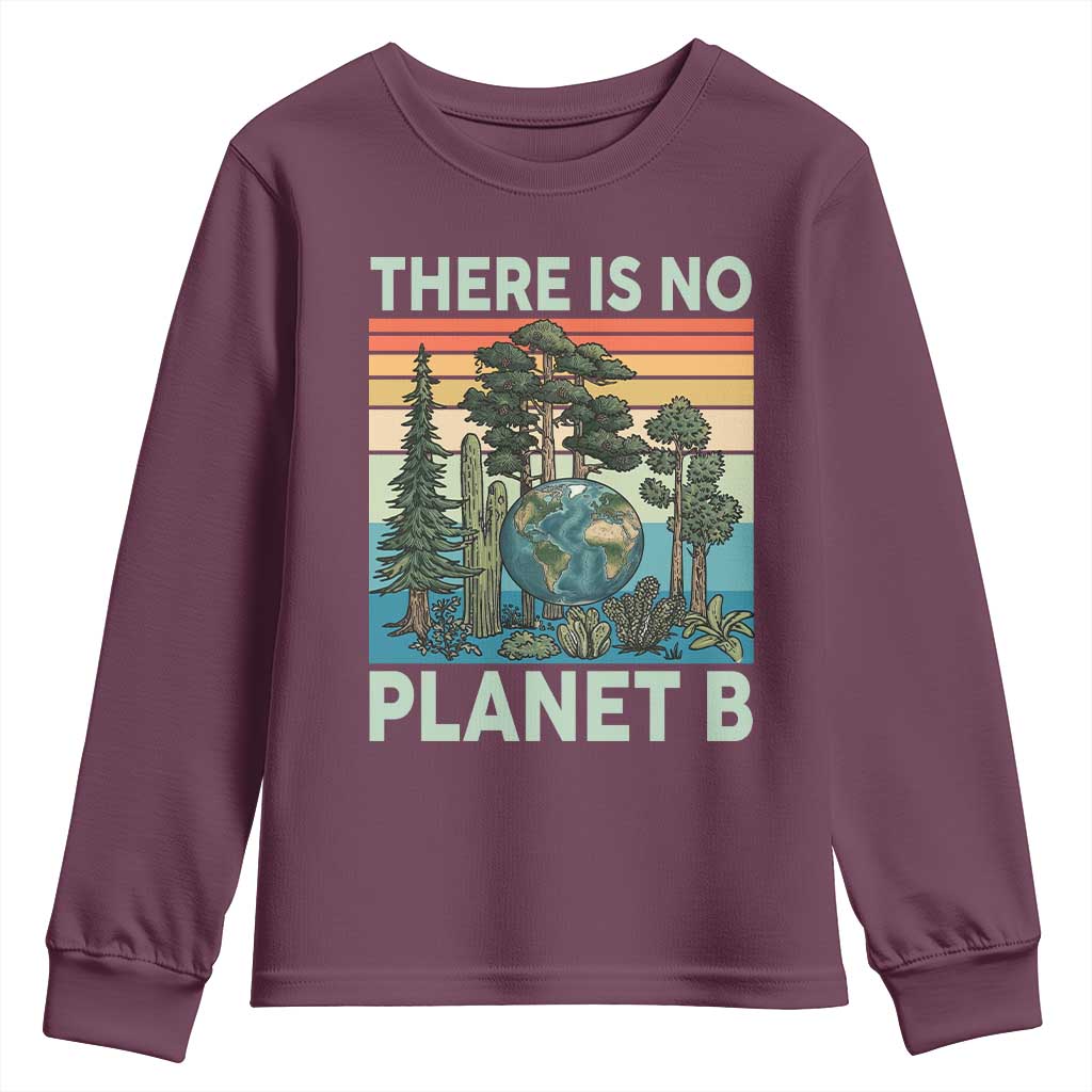 Vintage There Is No Planet B Earth Day Gift Youth Sweatshirt
