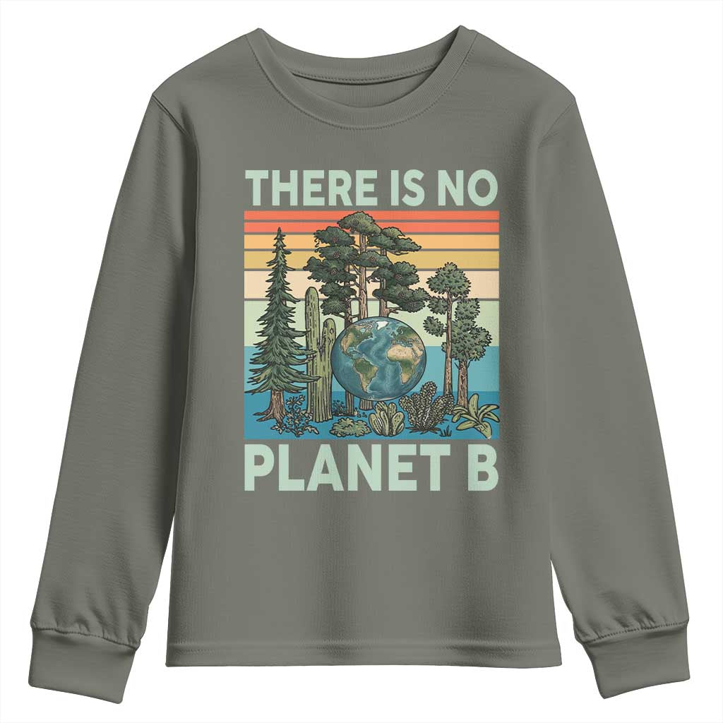 Vintage There Is No Planet B Earth Day Gift Youth Sweatshirt