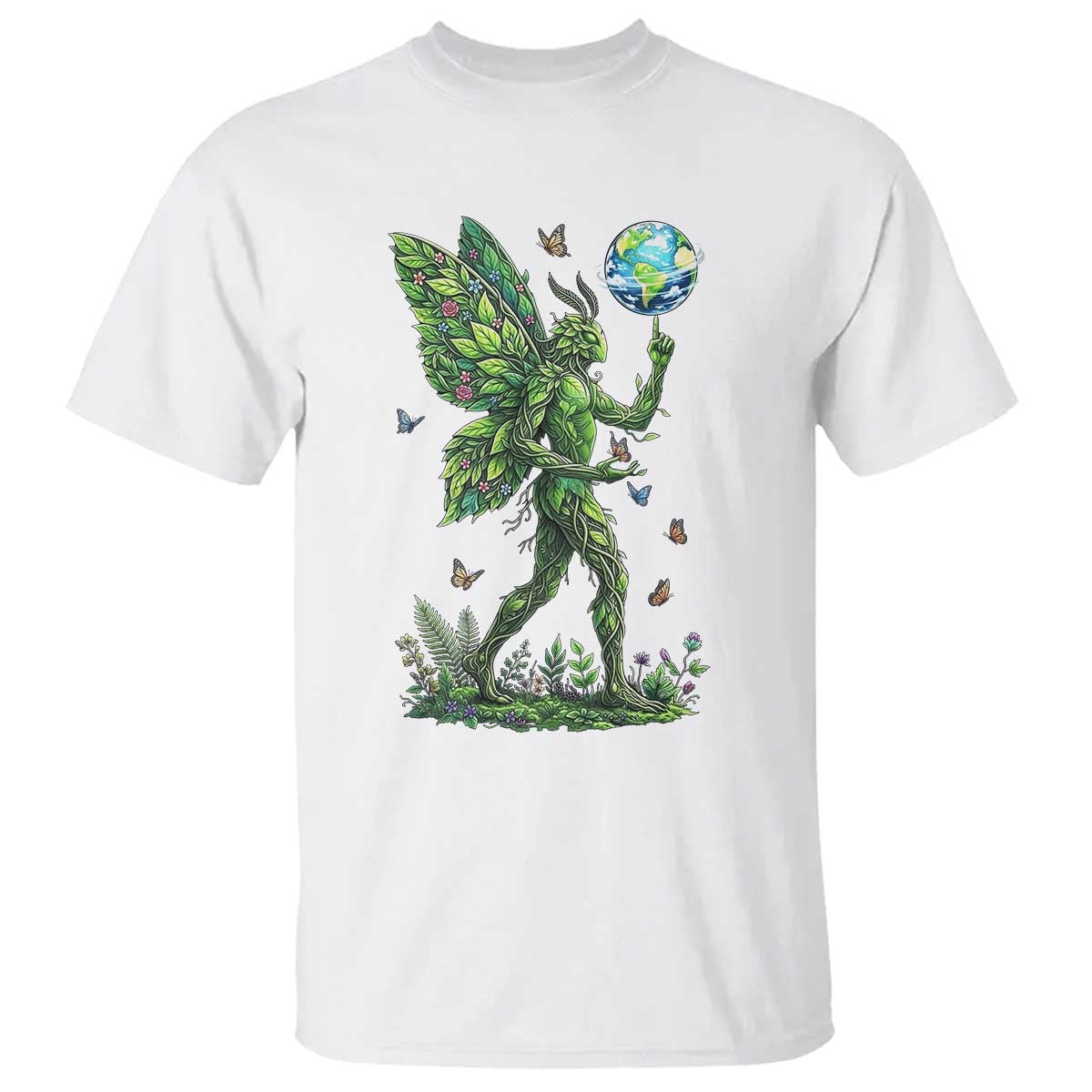 Floral Mothman With Earth T Shirt Cottagecore Nature Lover Cryptid