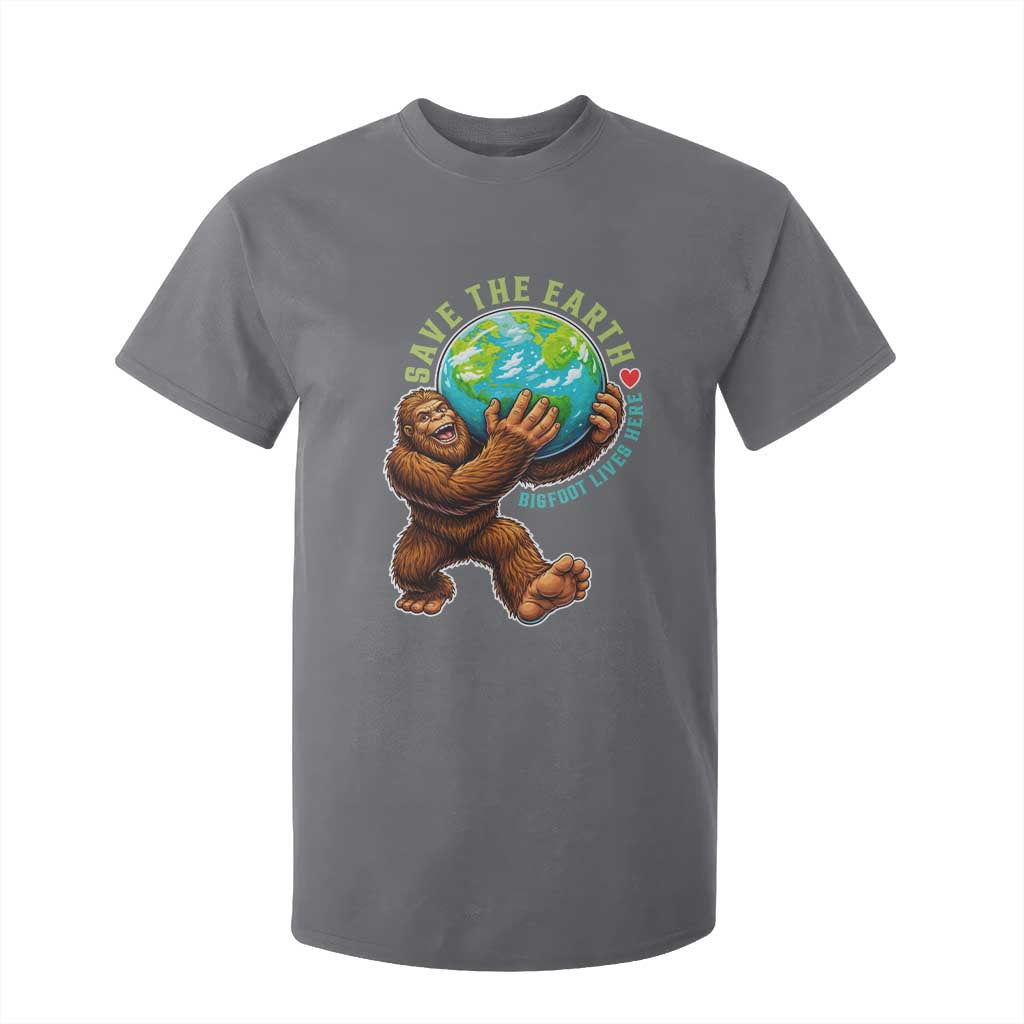 Earth Day T Shirt For Kid Save The Earth Bigfoot Lives Here