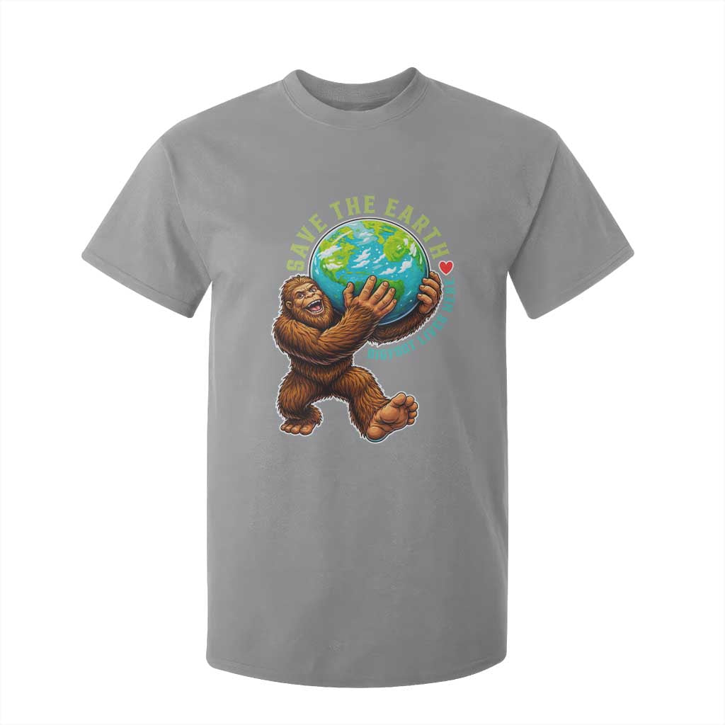 Earth Day T Shirt For Kid Save The Earth Bigfoot Lives Here