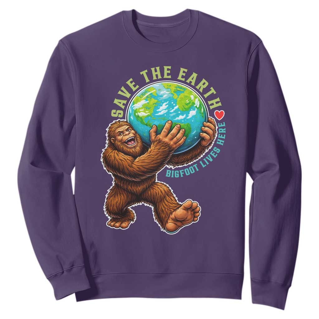 Earth Day Sweatshirt Save The Earth Bigfoot Lives Here
