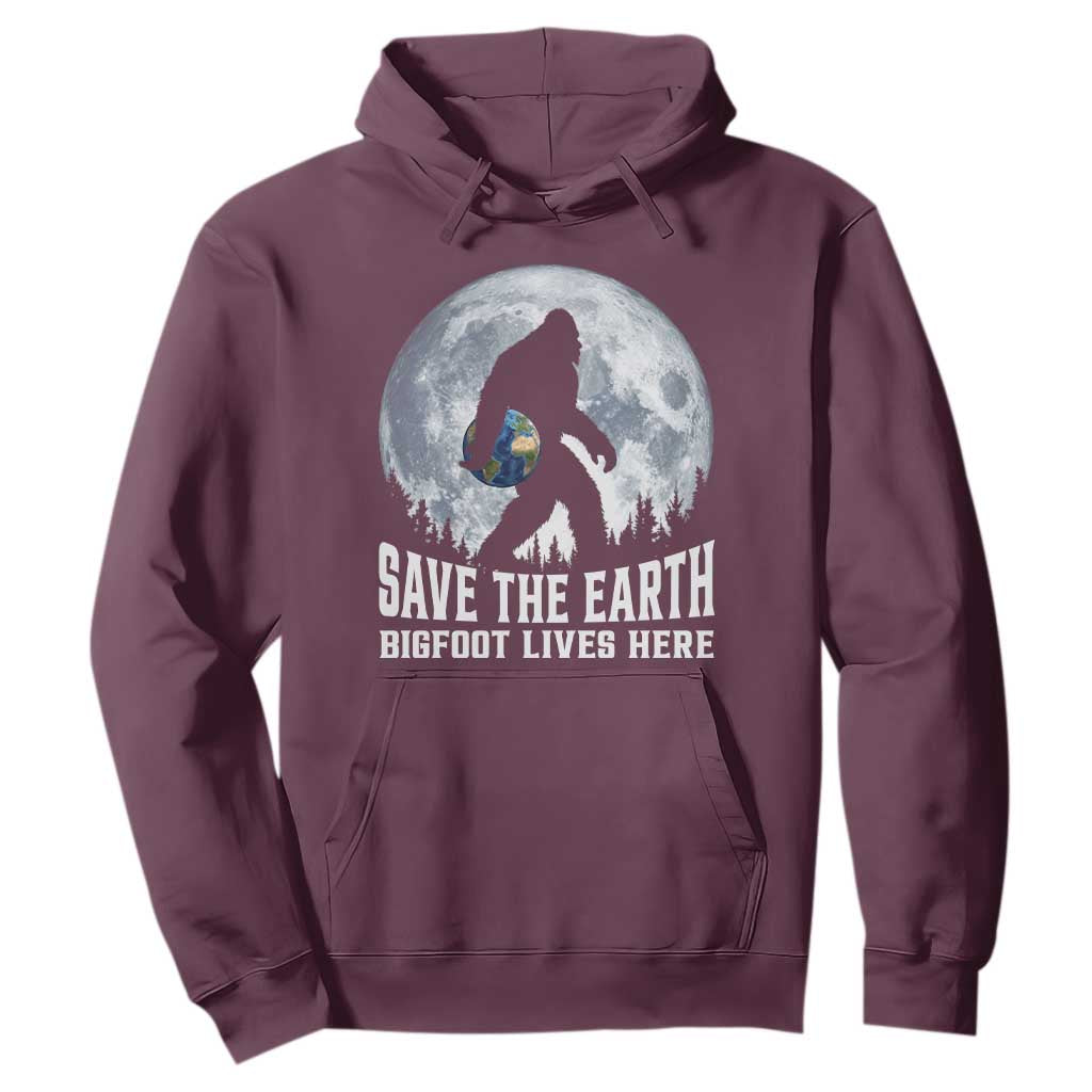 Save Our Planet Nature Lover Hoodie Bigfoot Lives Here