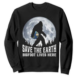 Save Our Planet Nature Lover Sweatshirt Bigfoot Lives Here
