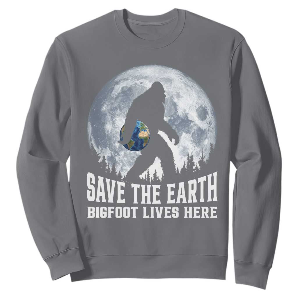 Save Our Planet Nature Lover Sweatshirt Bigfoot Lives Here